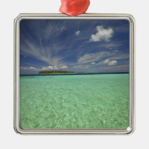 Blick auf die Insel Funadoo von Funadovilligilli 2 Silbernes Ornament