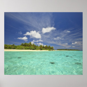 Blick auf die Insel Funadoo von Funadovilligilli Poster