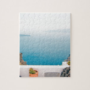 Blick auf die Insel Santorin Puzzle
