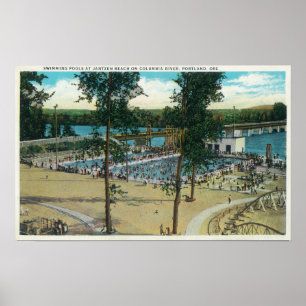 Blick auf die Jantzen Beach Pools Poster
