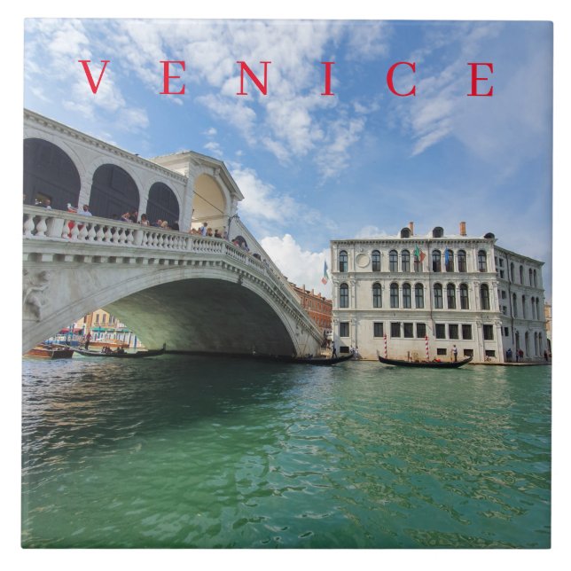 Blick auf die Keramik von Venedig Rialto Fliese (Vorderseite)