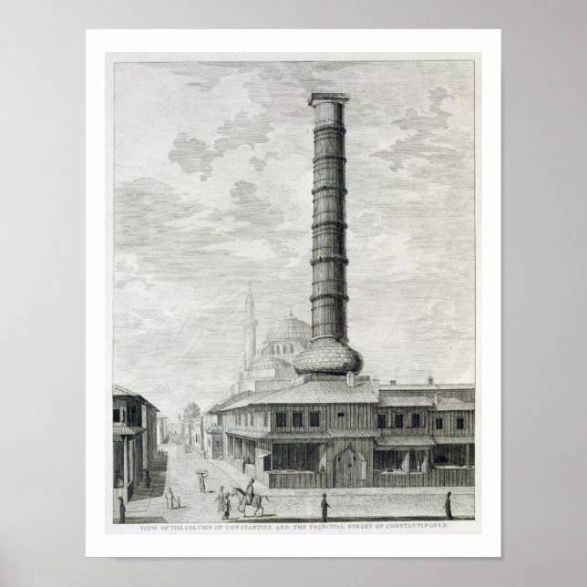 Blick auf die Konstantinsäule und das Fürstentum Poster (Vorne)