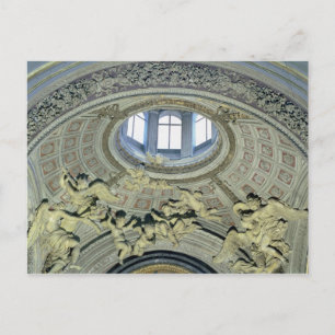 Blick auf die Kuppel mit Engelmusikern Postkarte