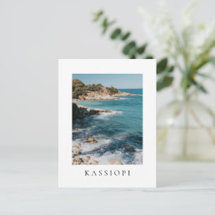 Blick auf die Küste des Dorfes Kassiopi, Korfu Postkarte