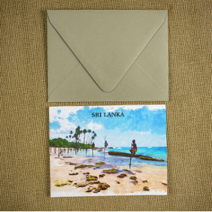 Blick auf die Küste Sri Lankas Postkarte