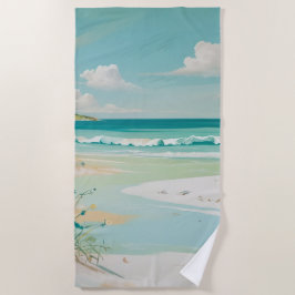 Blick auf die Küste Strandtuch