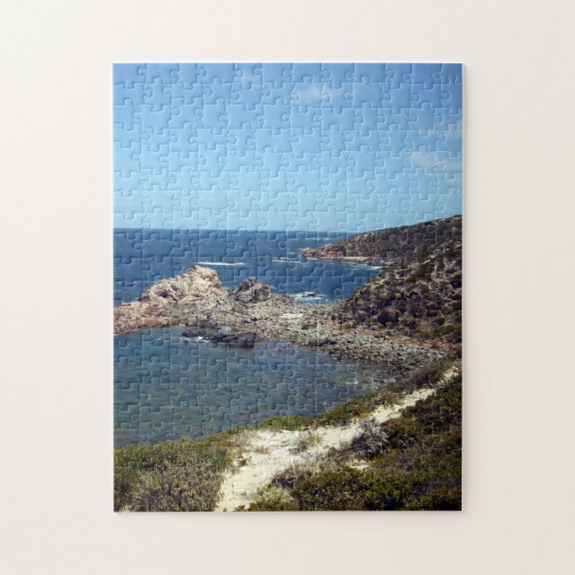 Blick auf die Küsten von Meer und Ozean, Puzzle (Vertikal)