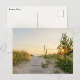 Blick auf die Ostsee in Liepaja, Lettland Postkarte