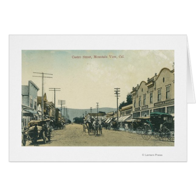 Blick auf die Pferdeschiffe auf der Castro Street (Vorderseite (Horizontal))