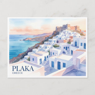 Blick auf die Plaka-Burg Griechenland Postkarte
