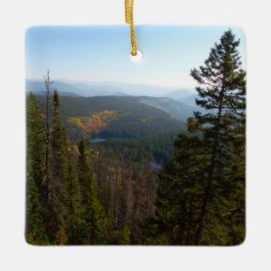 Blick auf die Rocky Mountains im frühen Herbst Keramikornament