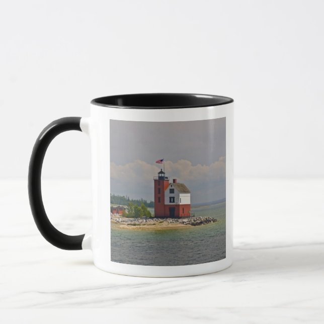 Blick auf die Round Island Light Station. Tasse (Links)