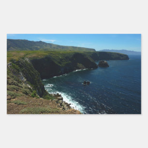 Blick auf die Santa Cruz Insel in Channel Islands Rechteckiger Aufkleber