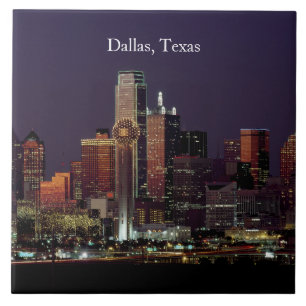 Blick auf die Skyline von Dallas, Texas, Fliese