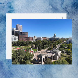 Blick auf die Skyline von Denver Downtown Capitol Postkarte