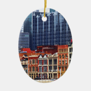 Blick auf die Skyline von Pittsburgh PA Keramik Ornament