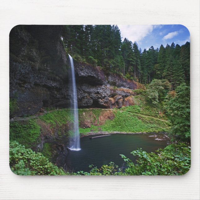 Blick auf die South Falls in Silver Falls Staat Pa Mousepad (Vorne)