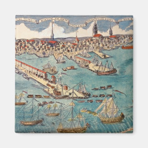 Blick auf die Stadt Boston Magnet