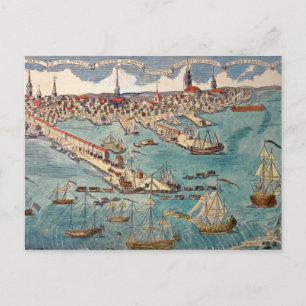 Blick auf die Stadt Boston Postkarte