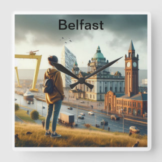 Blick auf die Uhr von Belfast