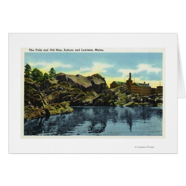 Blick auf die Wasserfälle und den alten Mann (Vorderseite (Horizontal))