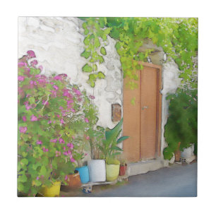 Blick auf die Wasserfarben Fliese