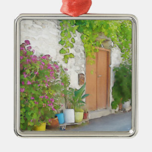 Blick auf die Wasserfarben Ornament Aus Metall