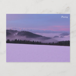 Blick auf die Wintertatra von Pieniny Postkarte