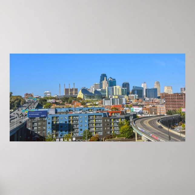Blick auf Downtown Kansas City, Missouri Poster (Vorne)