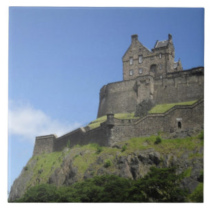 Blick auf Edinburgh Castle, Edinburgh, Schottland, Fliese