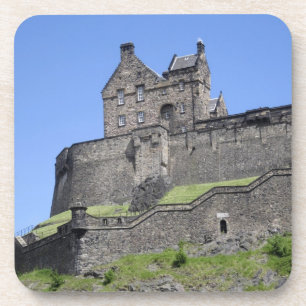 Blick auf Edinburgh Castle, Edinburgh, Schottland, Getränkeuntersetzer