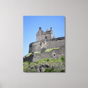 Blick auf Edinburgh Castle, Edinburgh, Schottland, Leinwanddruck