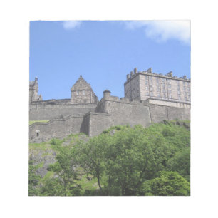 Blick auf Edinburgh Castle, Edinburgh, Schottland, Notizblock