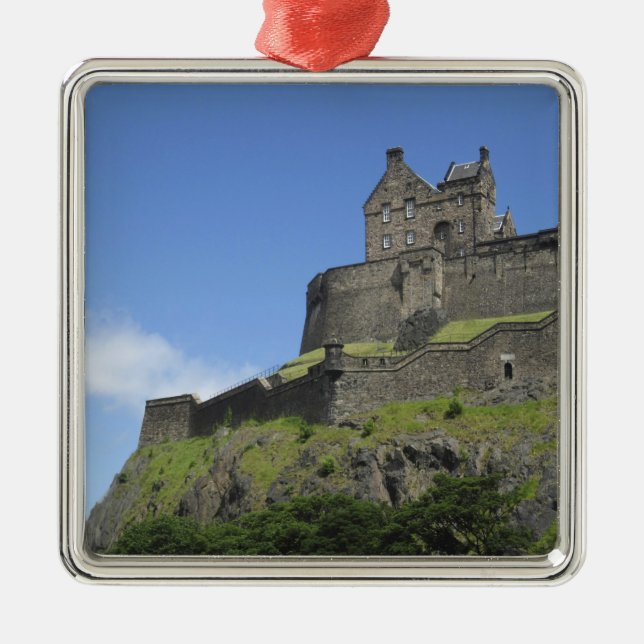 Blick auf Edinburgh Castle, Edinburgh, Schottland, Ornament Aus Metall (Vorne)