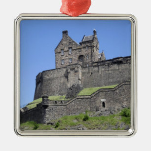Blick auf Edinburgh Castle, Edinburgh, Schottland, Ornament Aus Metall