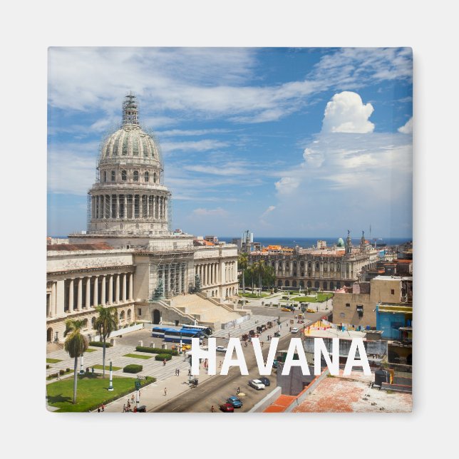 Blick auf ein Gebäude der Hauptstadt in Havanna, K Magnet (Vorne)