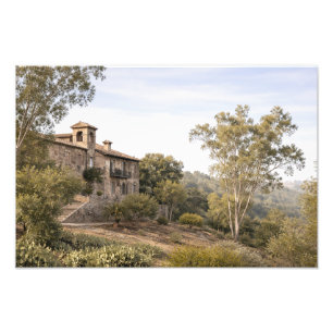 Blick auf eine Villa in der Nähe von Toledo, Spani Fotodruck