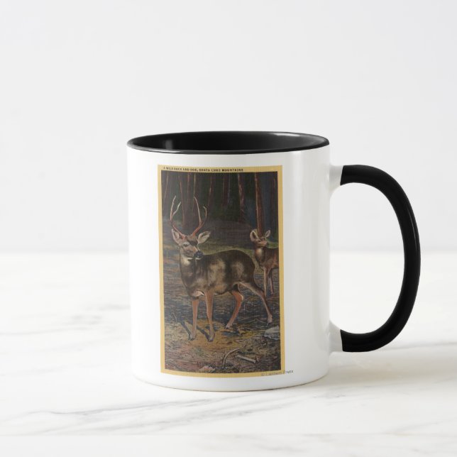 Blick auf einen wilden Buck & Doe Tasse (Rechts)