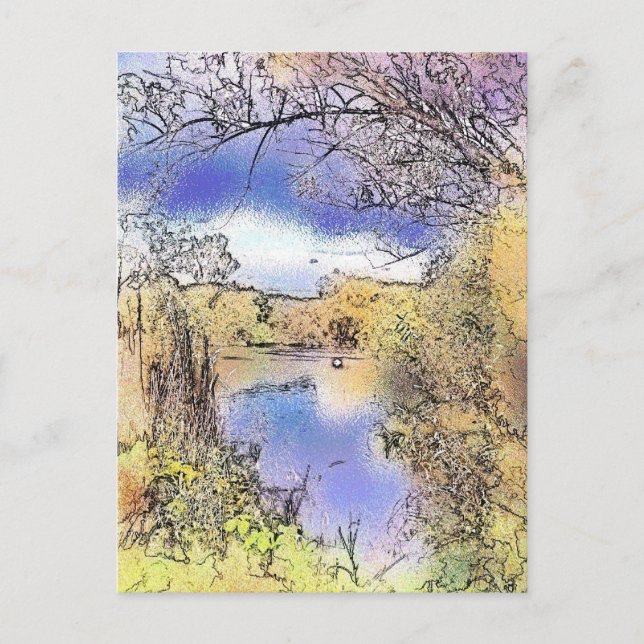 BLICK AUF ENGLAND POSTKARTE (Vorderseite)