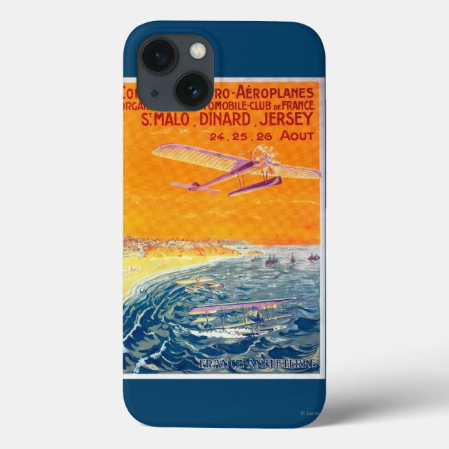 Blick auf Float-Flugzeug in Luft- und Wasserplakat Case-Mate iPhone Hülle (Rückseite)