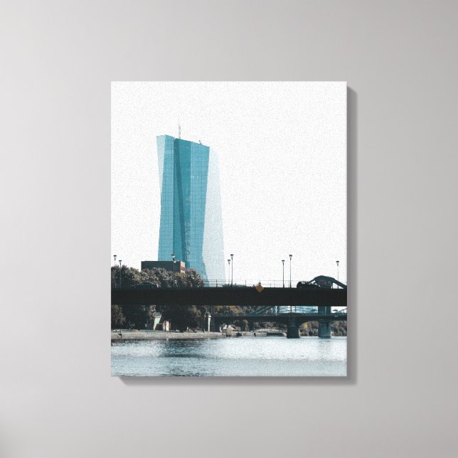 Blick auf Frankfurt Leinwanddruck (Vorderseite)
