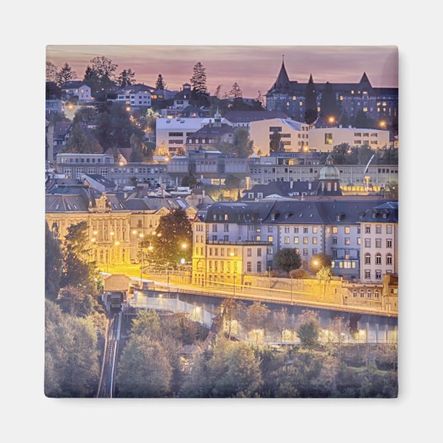 Blick auf Freiburg im frühen Abend Magnet (Vorne)