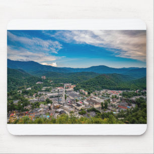 Blick auf Gatlinburg Tennessee Smokygebirge Mousepad