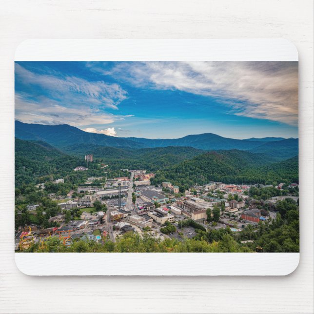 Blick auf Gatlinburg Tennessee Smokygebirge Mousepad (Vorne)
