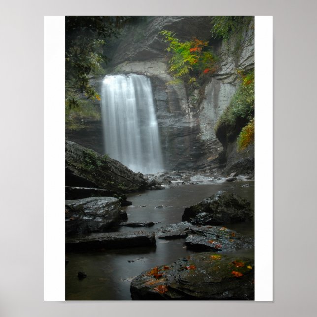 Blick auf Glasfälle Poster (Vorne)