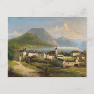 Blick auf Gmunden   Johann Wilhelm Jankowsky Postkarte
