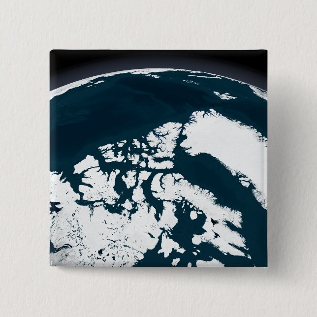 Blick auf Grönland und den Arktischen Ozean Button (Vorderseite)