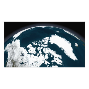 Blick auf Grönland und den Arktischen Ozean Fotodruck