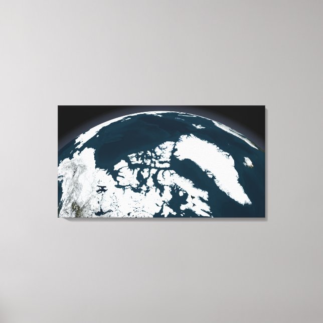 Blick auf Grönland und den Arktischen Ozean Leinwanddruck (Vorderseite)