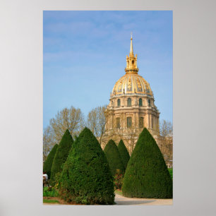 Blick auf Les Invalides Eglise Du Dome Poster